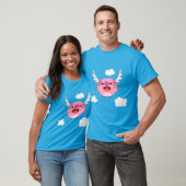 Leuk Vliegend Cartoon Varken T-shirt (Unisex)