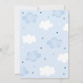 Leuk Vliegtuig Sterren Wolken Baby shower Kaart (Achterkant)