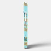 Leuk vlinderpatroon op een blauwe achtergrond Case-Mate iPhone case (Achterkant / Links)