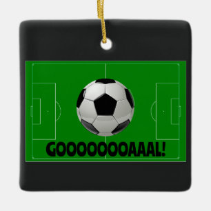 Leuk Voetbal en Pitch GOAL! (Football) Sport Keramisch Ornament