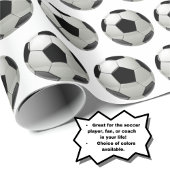 Leuk Voetbal Patroon op White Wrapping Paper Cadeaupapier