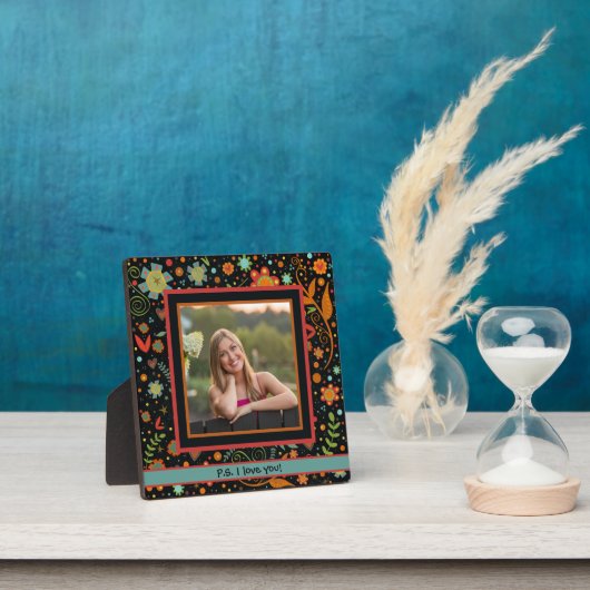 Leuk Volk Bloemen Schattige Foto Gepersonaliseerd  Fotoplaat (Insitu)