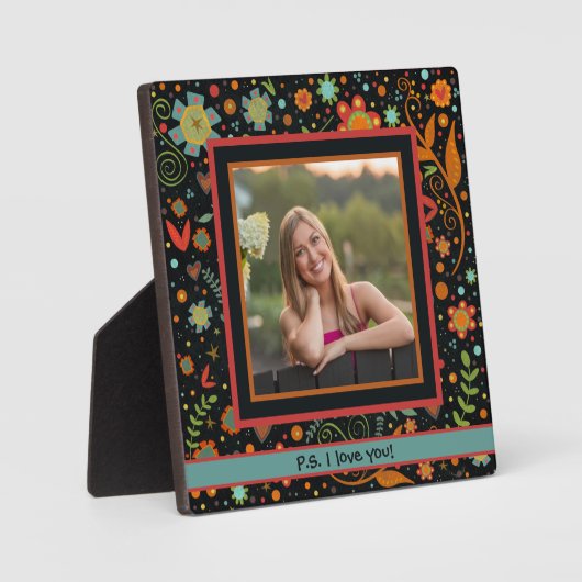 Leuk Volk Bloemen Schattige Foto Gepersonaliseerd  Fotoplaat (Voorkant)