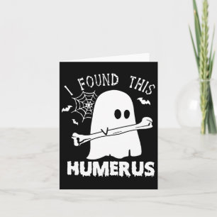 Leuk vond ik deze humerus boo spook Halloween cost Kaart