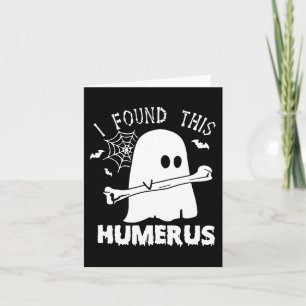 Leuk vond ik deze humerus boo spook Halloween cost Kaart