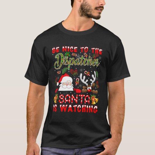 Leuk voor de presentatrice Santa kijkt naar de ker T-shirt (Voorkant)