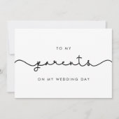 Leuk Voor mijn ouders op mijn trouwdagkaart Kaart (Voorkant)