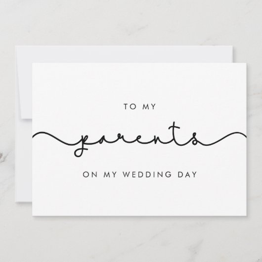Leuk Voor mijn ouders op mijn trouwdagkaart Kaart (Voorkant)