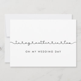 Leuk Voor mijn schoonmoeder op mijn trouwdagkaart Kaart