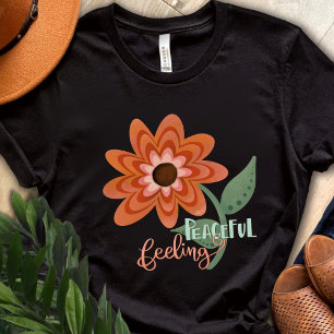 Leuk Vreedzaam Voelen Oranje Bloem Inspirivity T-shirt