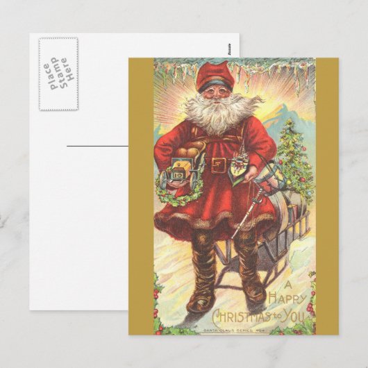 Leuk, vreemd, wild, oud, anders, Santa Afbeelding Feestdagenkaart (Voorkant / Achterkant)