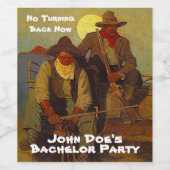 Leuk vrijgezellenfeest wijnlabel Nu niet terug Wijn Etiket (Enkel label)