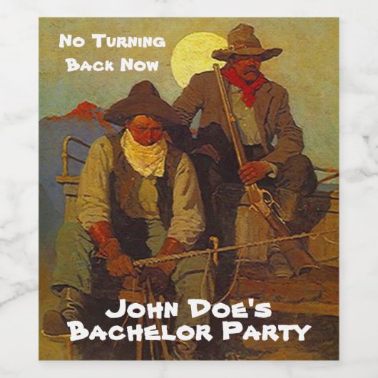 Leuk vrijgezellenfeest wijnlabel Nu niet terug Wijn Etiket (Enkel label)