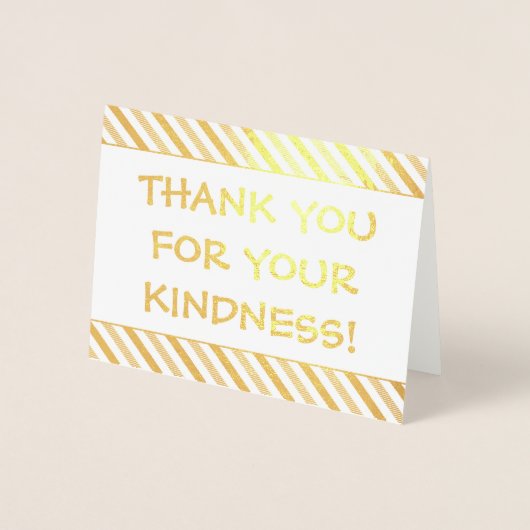 Leuk & vrolijk "BEDANKT VOOR JE VRIENDELIJKHEID!"  Folie Kaarten (Voorkant)