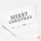 LEUK, VROLIJK KERSTFEEST CADEAU LABEL | GRIJS (Envelop)