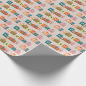 Leuk Vrolijk Kerstfeest cadeaus ontwerp Cadeaupapier (Hoek)