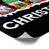 Leuk Vrolijk Kerstfeest Familie Matching Kerstmis Poster (Hoek)