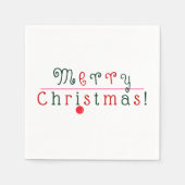 Leuk Vrolijk Kerstfeest, Hanging Ornament Art Kleu Servet (Voorkant)