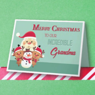 Leuk! Vrolijk kerstfeest oma Kaart