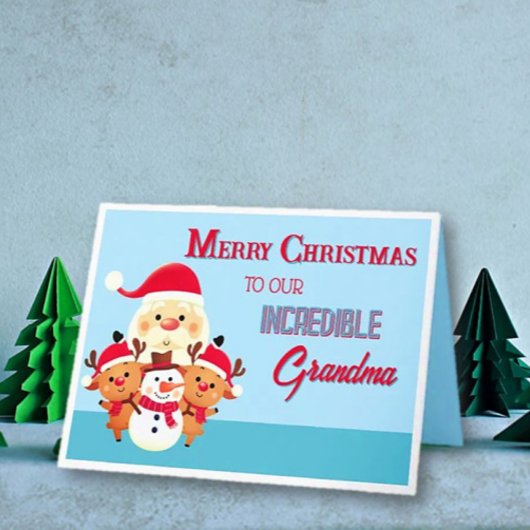 Leuk! Vrolijk kerstfeest oma Kaart