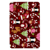 Leuk Vrolijk Kerstmis Kerstmis Vakantie Patroon Magneet (Verticaal)