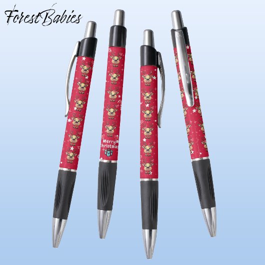 Leuk Vrolijk Kerstrendier Xmas Deer Rood 🦌✨ Pen