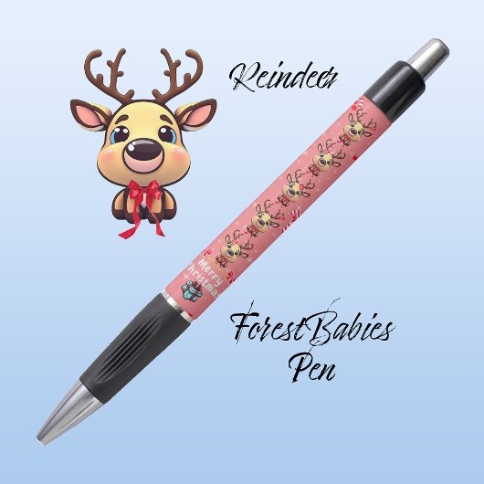 Leuk Vrolijk Kerstrendier Xmas Deer Roze 🦌✨ Pen