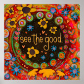 Leuk Vrolijk Kleurrijk Zie de Goede Inspirivity Poster (Voorkant)