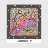 Leuk Vrolijk Live Met Vreugde Kleurrijk Sticker (Vel)