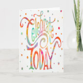 Leuk Vrolijk Vieren Vandaag Gelukkige Verjaardag Kaart (Voorkant)