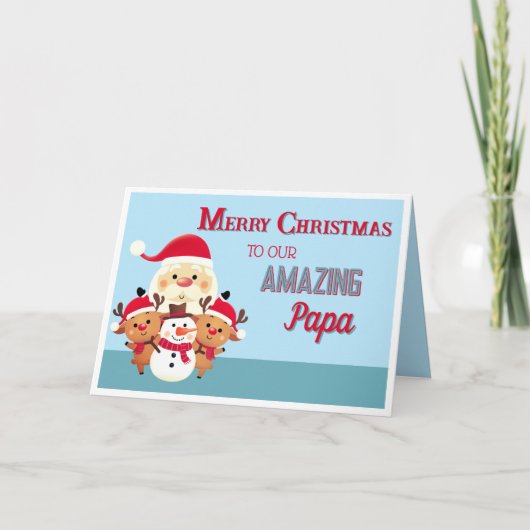 Leuk! Vrolijke kerstpapa Kaart (Voorkant)