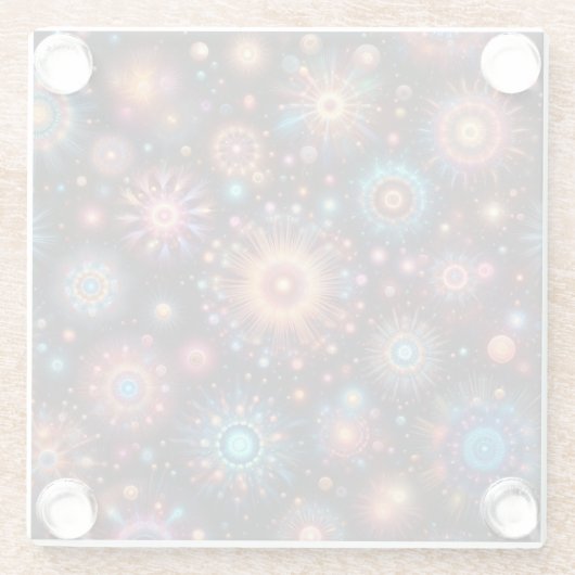 leuk vuurwerk glazen onderzetter (Achterkant)
