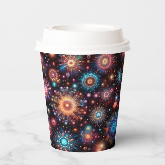 leuk vuurwerk papieren bekers (Achterkant)