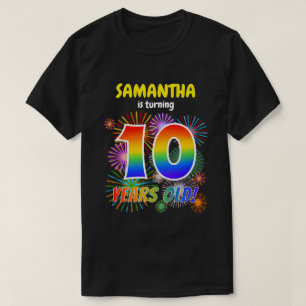 Leuk Vuurwerk, Regenboogblik "10", 10de Verjaardag T-shirt