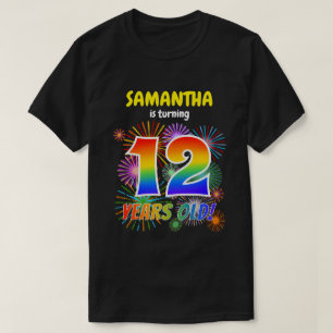Leuk Vuurwerk, Regenboogblik "12", 12e Verjaardag T-shirt