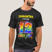 Leuk Vuurwerk, Regenboogblik "12", 12e Verjaardag T-shirt (Voorkant)
