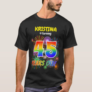 Leuk Vuurwerk, Regenboogblik "45", 45e Verjaardag T-shirt
