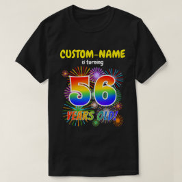 Leuk Vuurwerk, Regenboogblik "56", 56e Verjaardag T-shirt