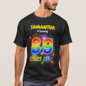 Leuk Vuurwerk, Regenboogblik "89", 89ste Verjaarda T-shirt (Voorkant)