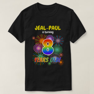 Leuk Vuurwerk, Regenboogblik "8", 8e Verjaardag T-shirt