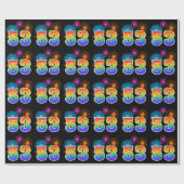 Leuk vuurwerk + regenboogpatroon "53" Evenementnum Cadeaupapier (Vlak)