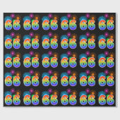 Leuk vuurwerk + regenboogpatroon "66" Evenementnum Cadeaupapier (Vlak)