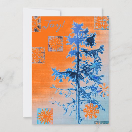 Leuk! Warme oranje seizoenskaart Feestdagenkaart (Voorkant)