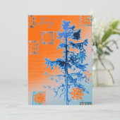 Leuk! Warme oranje seizoenskaart Feestdagenkaart (Staand voorkant)