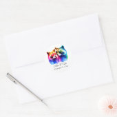 Leuk wasbeer paar | Romantische bruiloft Ronde Sticker (Envelop)