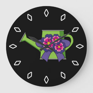 Leuk Watering Can met Bloemen Boeket Grote Klok