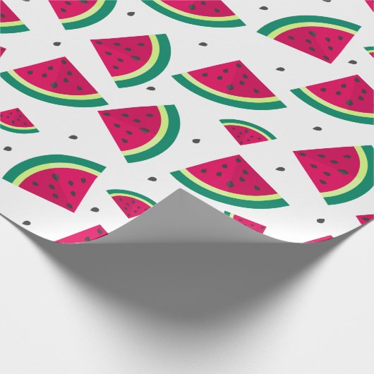 Leuk Watermeloen 1e Verjaardagsfeest Cadeaupapier (Hoek)