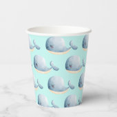 Leuk Waterverf walvispatroon Papieren Bekers (Achterkant)