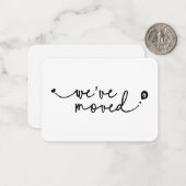 Leuk We hebben modern handgeschreven script hart v Notitiekaartje (Voorkant / Achterkant in situ)