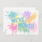 Leuk We hebben Pastel Paint Splash Briefkaart verp (Voorkant / Achterkant)